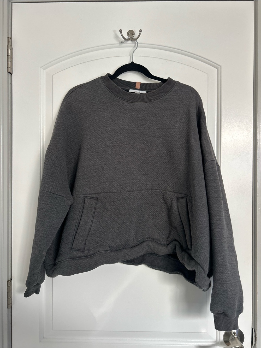 Lunya Restore Double Faced Crew Pullover Sweatshirt Size L/XL Chic Lounge Cozy